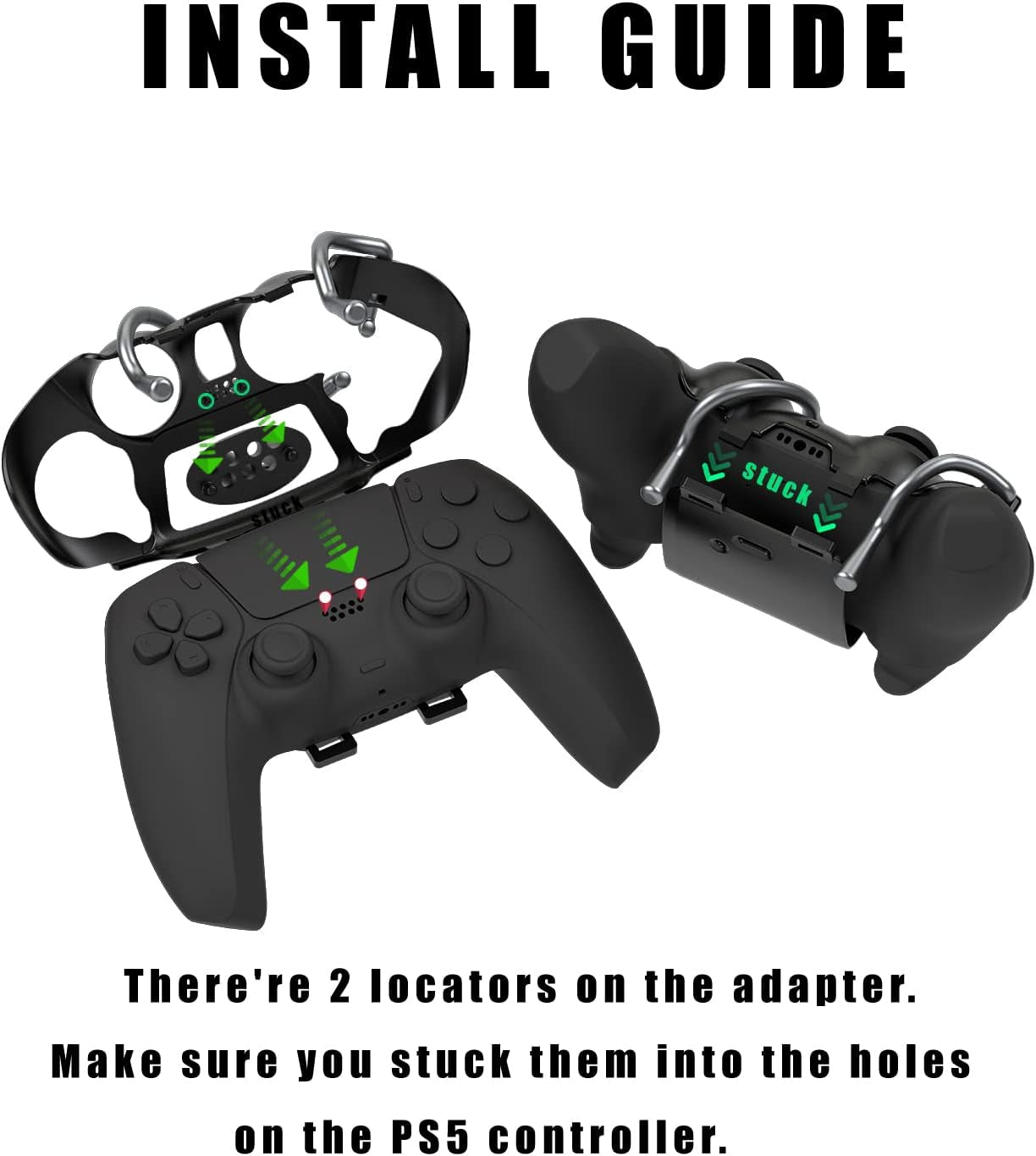 Leverback V2 PS5 Paddles, Adattatore Espansione Tasti per Controller PS5 | Vestibilità Con Tappo per Joystick (Nero)