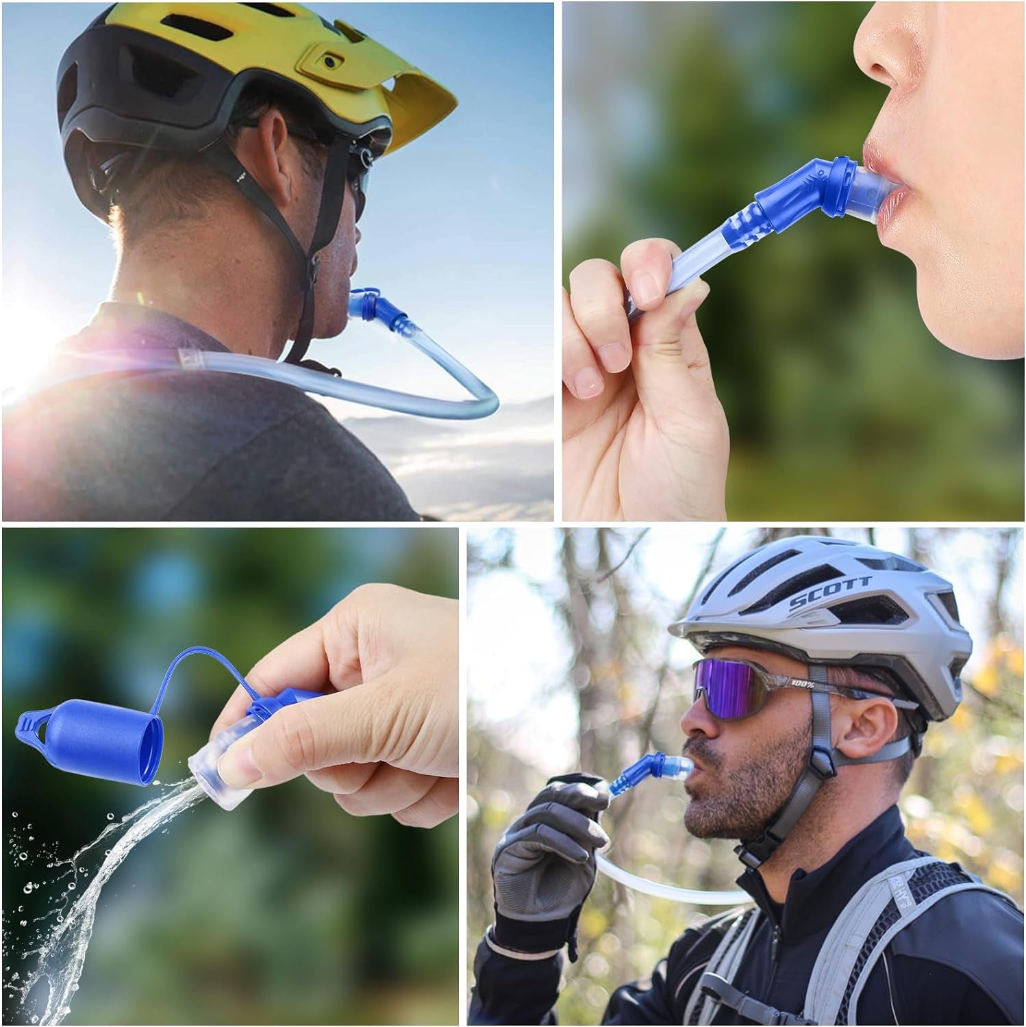 - Sacca Di Idratazione Da 2 Litri, Serbatoio per Acqua, a Prova Di Perdite, Ricambio Con Tubo Isolante a Sgancio Rapido E Valvola Di Spegnimento Automatico per Arrampicata, Ciclismo E Corsa
