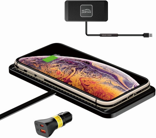 Caricabatteria per Auto Wireless Compatibile Con Airpods,Iphone 14 13 12 11,Samsung S22 21 20