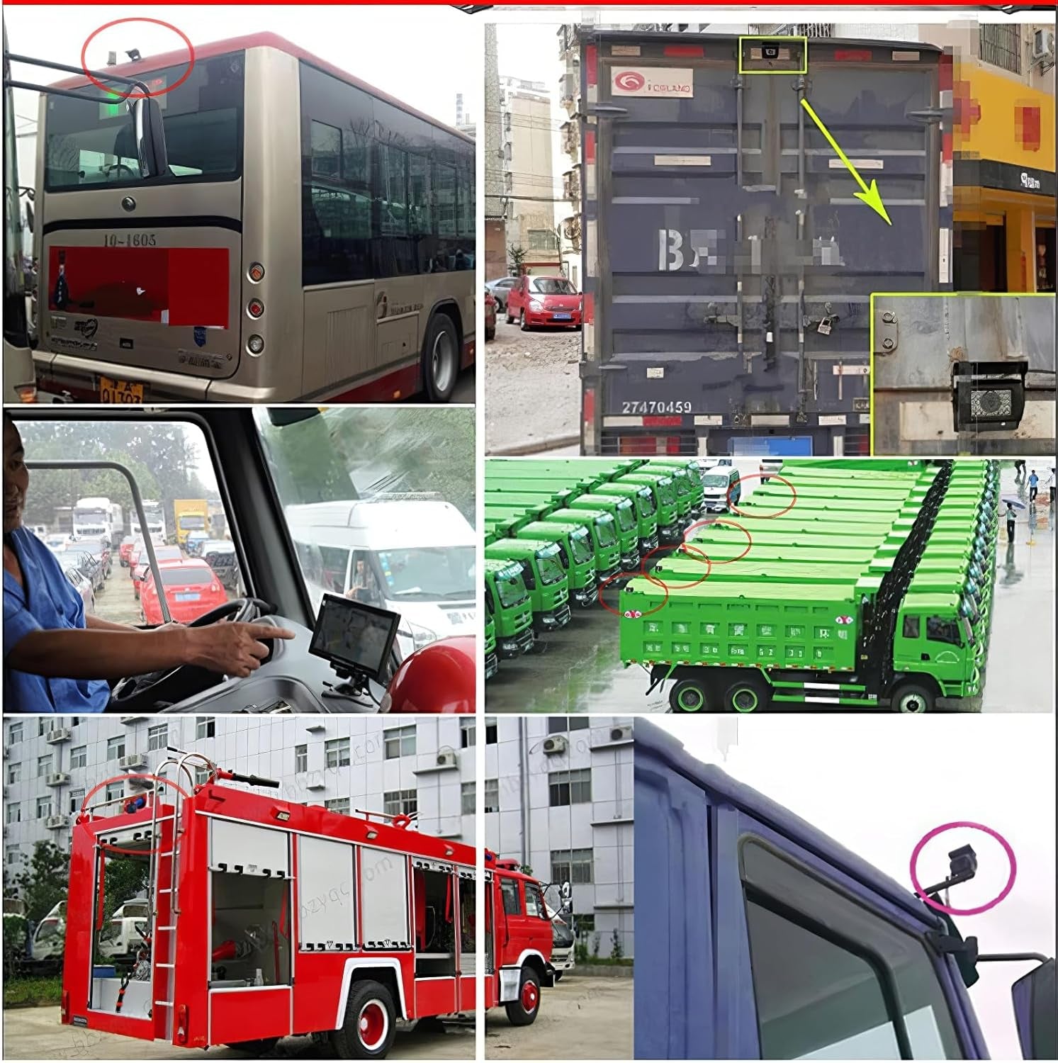 Telecamera Di Retromarcia per Auto, Telecamera Di Backup HD 9V-36V, Telecamera CCD Con Vista Frontale Impermeabile per Camion Rimorchio Autobus, Con 18 LED a Infrarossi per Visione Notturna
