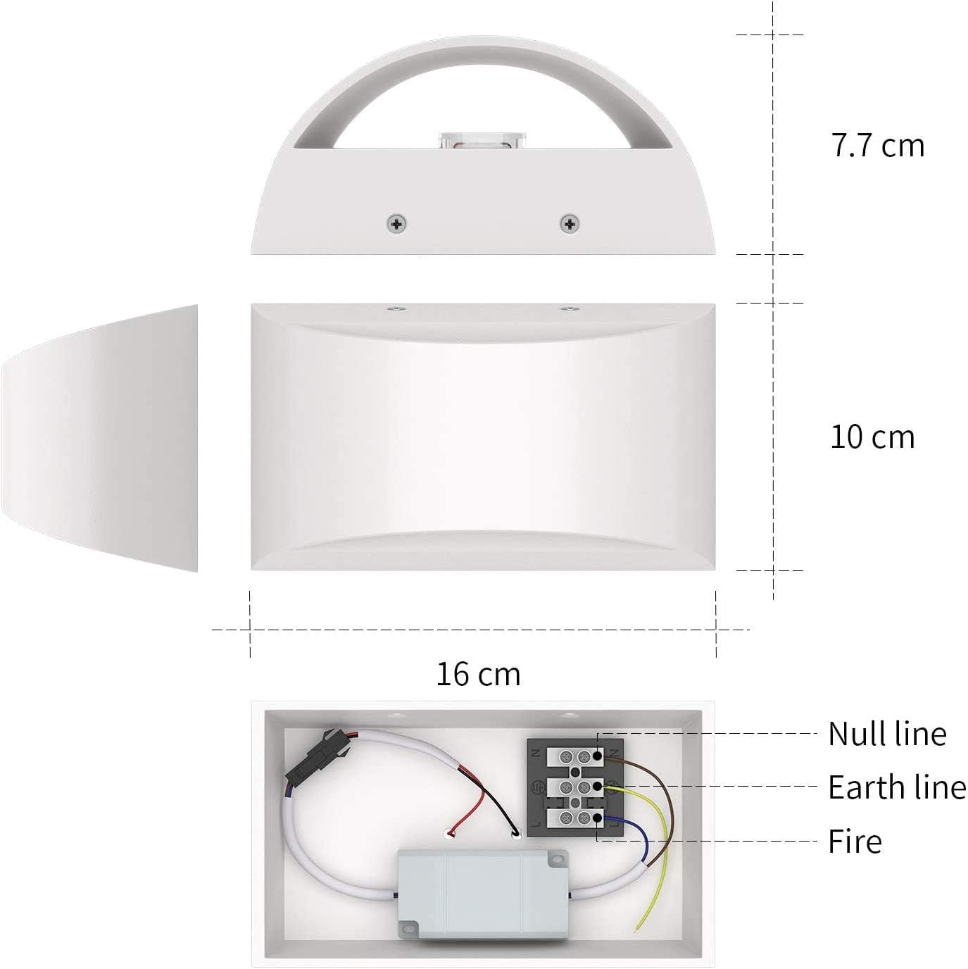 10W Lampada Da Parete LED Dimmerabile Applique Da Parete Interni Morderna in Alluminio Decorazione per Soggiorno, Corridoio, Camera Da Letto, Scale 3000K Bianco Caldo