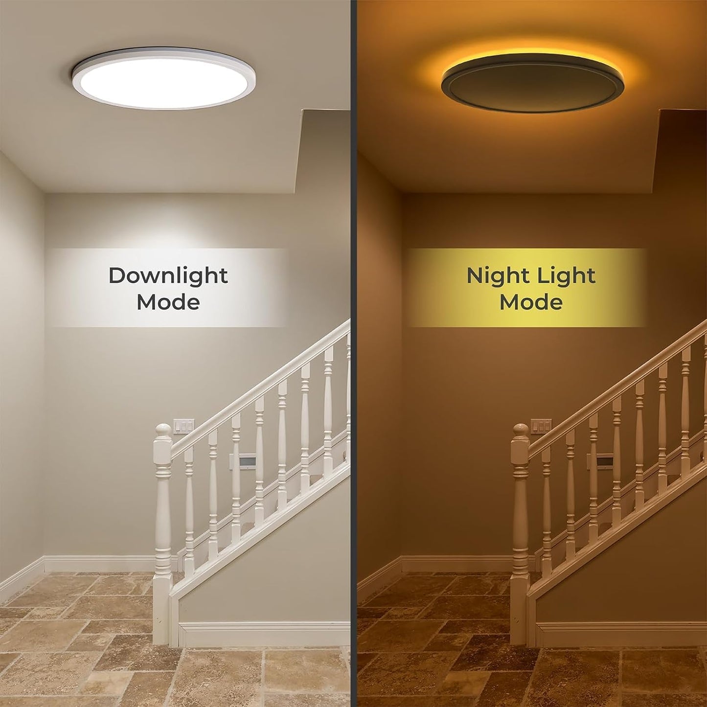 Plafoniera LED Dimmerabile 24W, Lampada Da Soffitto Con Telecomando, Luce Notturna 2000K Calda, Pannello 3000K-6500K per Camera Da Letto Cameretta per Bambini Soggiorno Rotonda Bianca 30X2,5 Cm