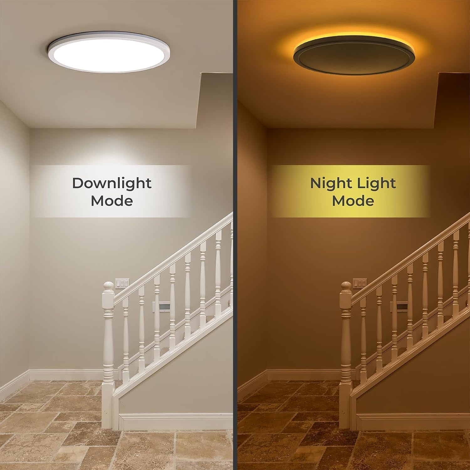 Plafoniera LED Dimmerabile 24W, Lampada Da Soffitto Con Telecomando, Luce Notturna 2000K Calda, Pannello 3000K-6500K per Camera Da Letto Cameretta per Bambini Soggiorno Rotonda Bianca 30X2,5 Cm