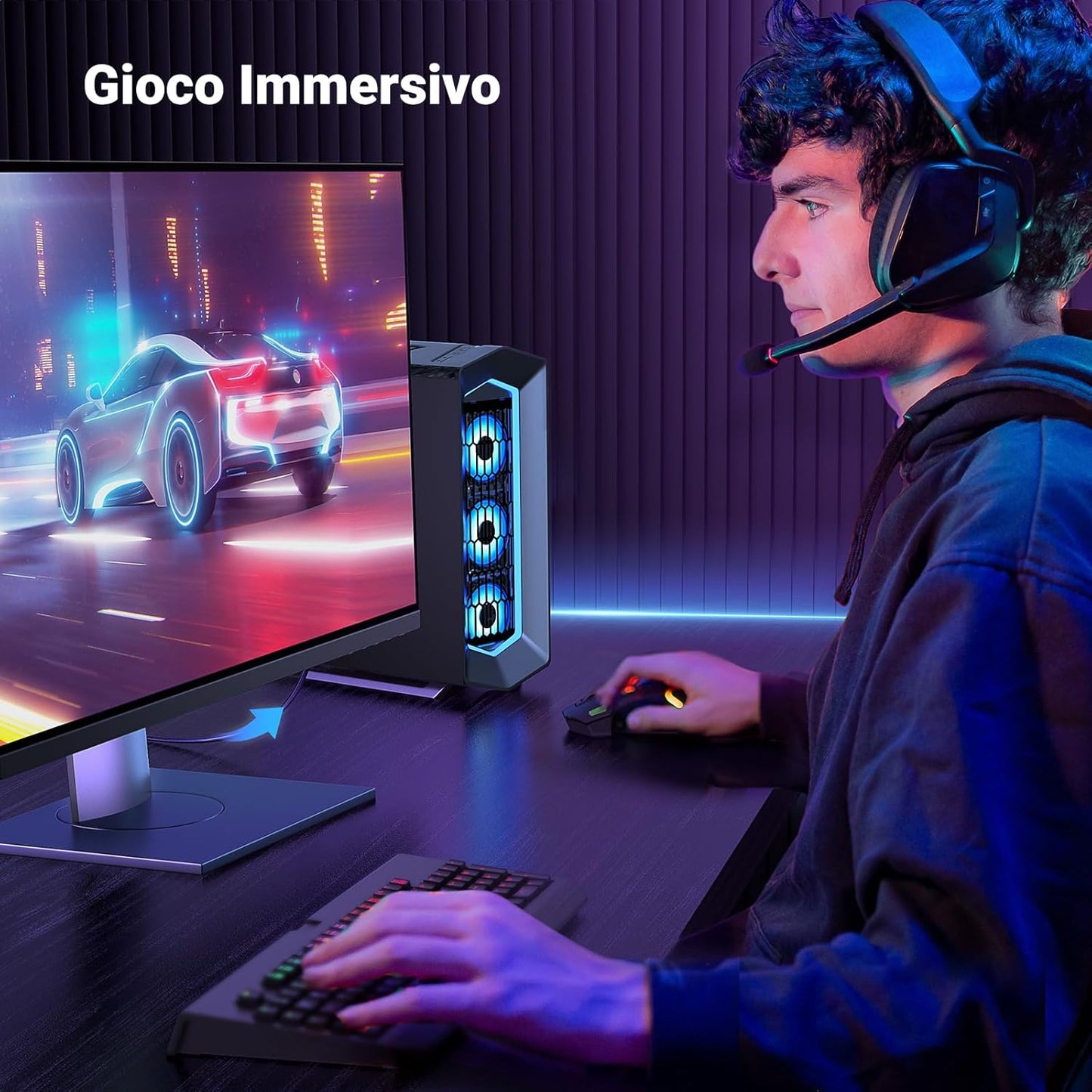 Cavo Displayport 2.1 Cavo DP 2.0 DP a DP Supporta 16K@30Hz 8K@60Hz 4K@240Hz 80Gbps HDR HDCP Compatibile Con Display Da Gioco, 3M