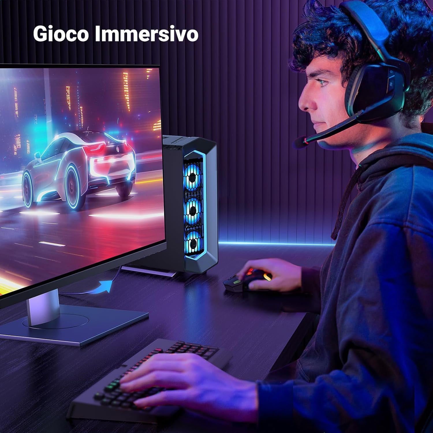 Cavo Displayport 2.1 Cavo DP 2.0 DP a DP Supporta 16K@30Hz 8K@60Hz 4K@240Hz 80Gbps HDR HDCP Compatibile Con Display Da Gioco, 3M