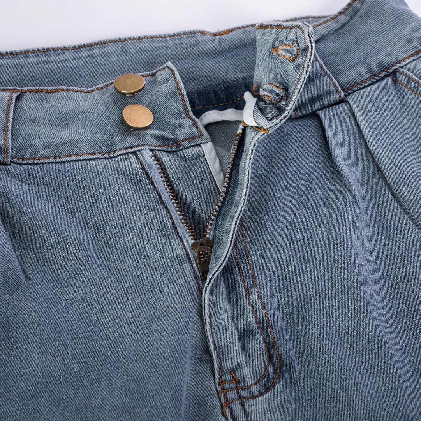 Jeans Da Donna a Vita Alta Con Cintura, per Il Tempo Libero