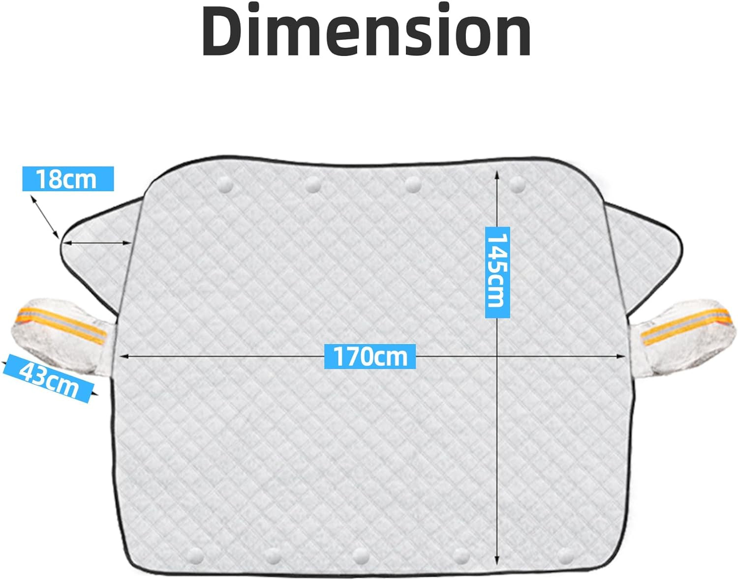 Copri Parabrezza Auto,Copertura Parabrezza Auto,Con 9 Magneti Autocopertura Parabrezza per Auto Antighiaccio Contro Neve,Ghiaccio,Gelo,Polvere,Sole UV Adatto La Maggior Parte Dei Veicoli-170Cmx145Cm