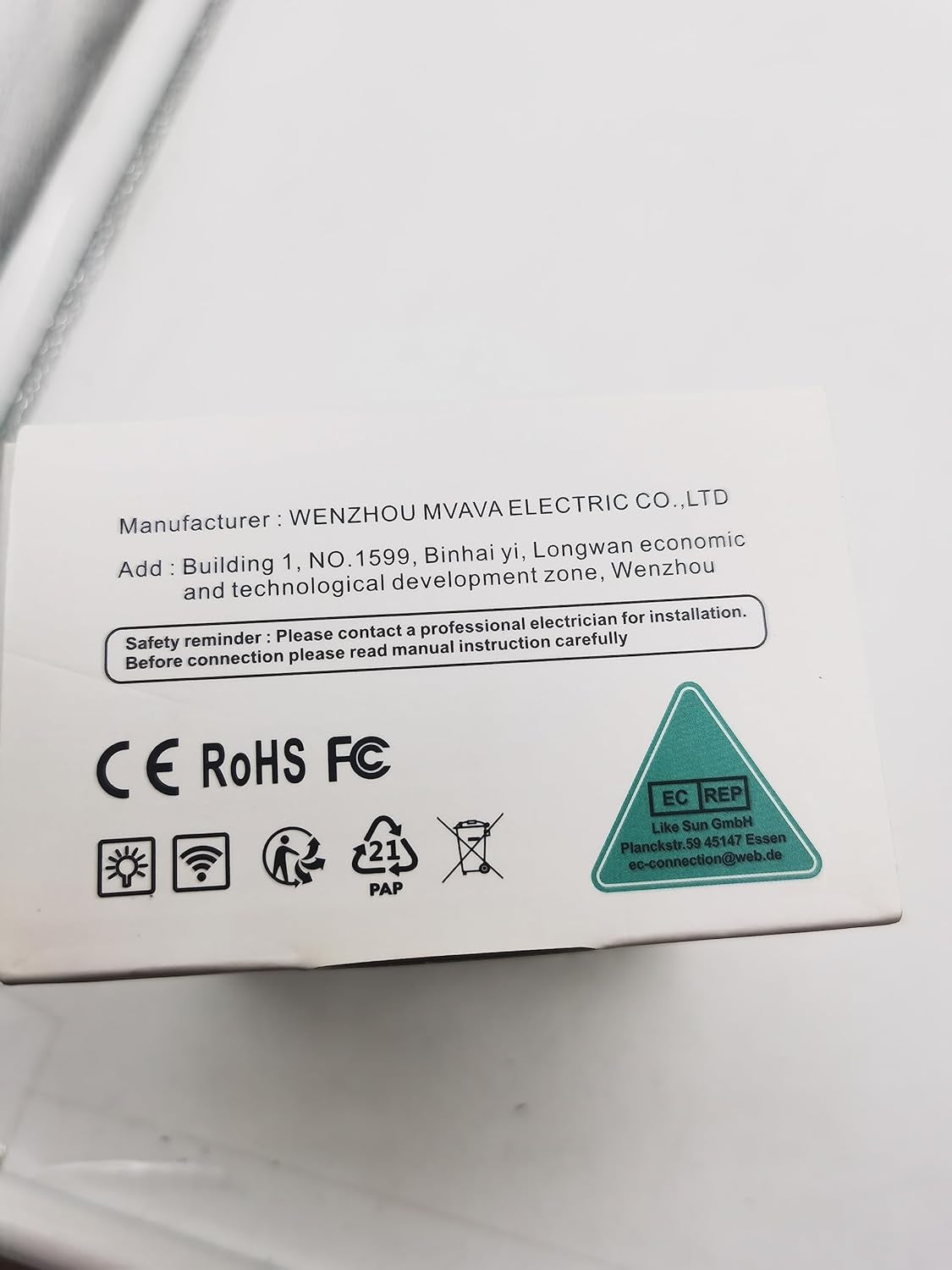 Interruttore Della Luce Touch, 1 Vano, 1 Via, Con 1 Vano, 1 Via, 1 Via, in Vetro, Bianco, Interruttore Touch Screen, Funziona Con Lampada a LED Da 228 Mm, Standard UE