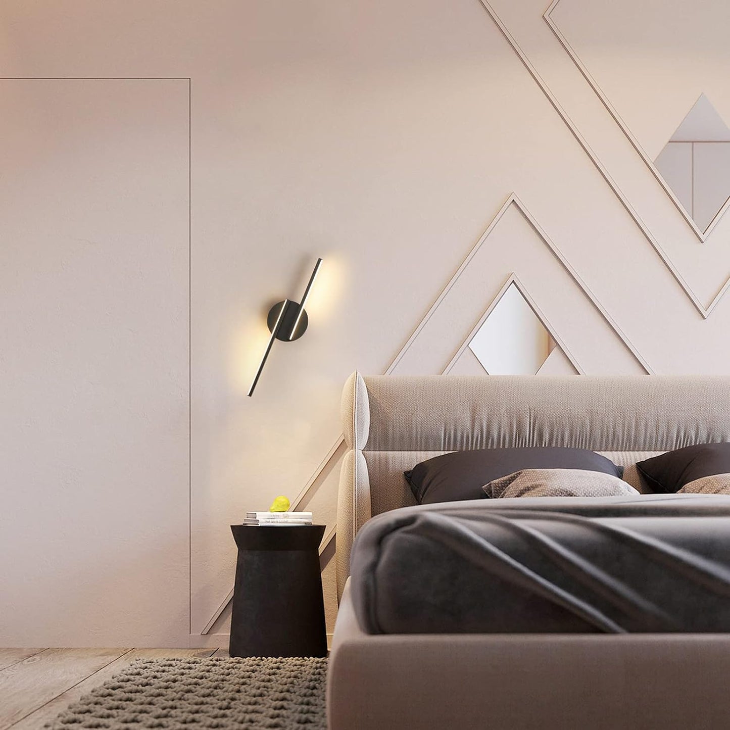 Applique Da Parete Interno, 16W Lampada LED Moderno, 1800LM per Soggiorno Camera Da Letto Corridoio Scale Luce Notturn 3000K Bianca Calda
