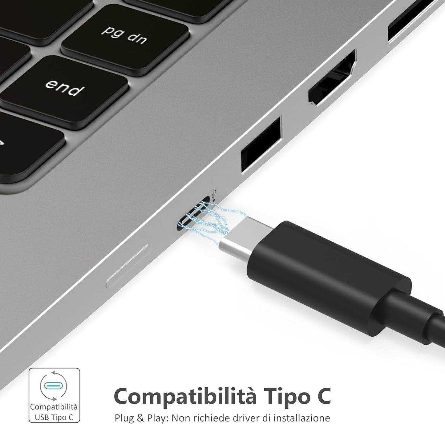 Adattatore Da USB Tipo C a Doppio HDMI [Compatibile Solo Con I Sistemi Windows] (DA-UCDH)