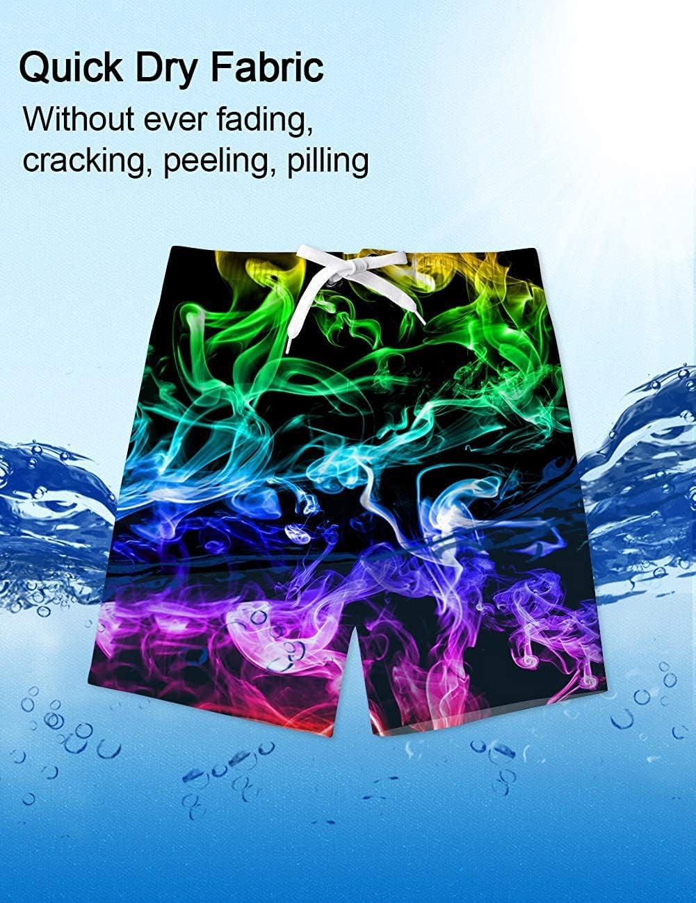 Pantaloncini Da Bagno Bambino Ragazzi 3D Graphic Costume Da Bagno Estate Asciugatura Veloce Pantaloncini Da Spiaggia Con Fodera in Rete 6-14 Anni