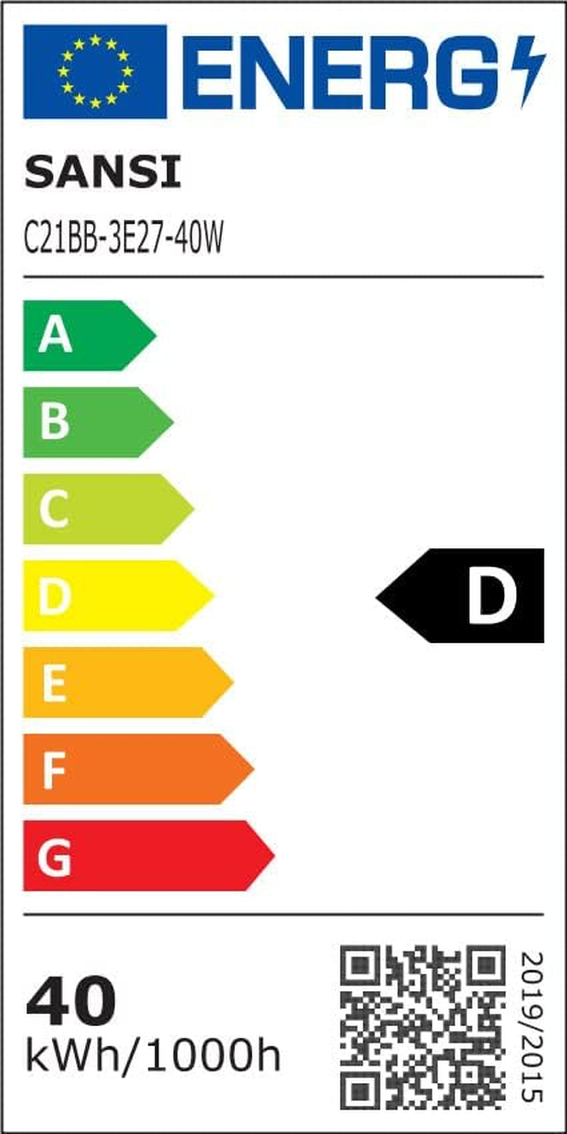 40W Lampadina a LED E27, 350W Equivalente, Lampadina LED 5000K Luce Bianca Fredda, 5500Lm, Non Dimmerabile, Con Adattatore Da E27 a E40