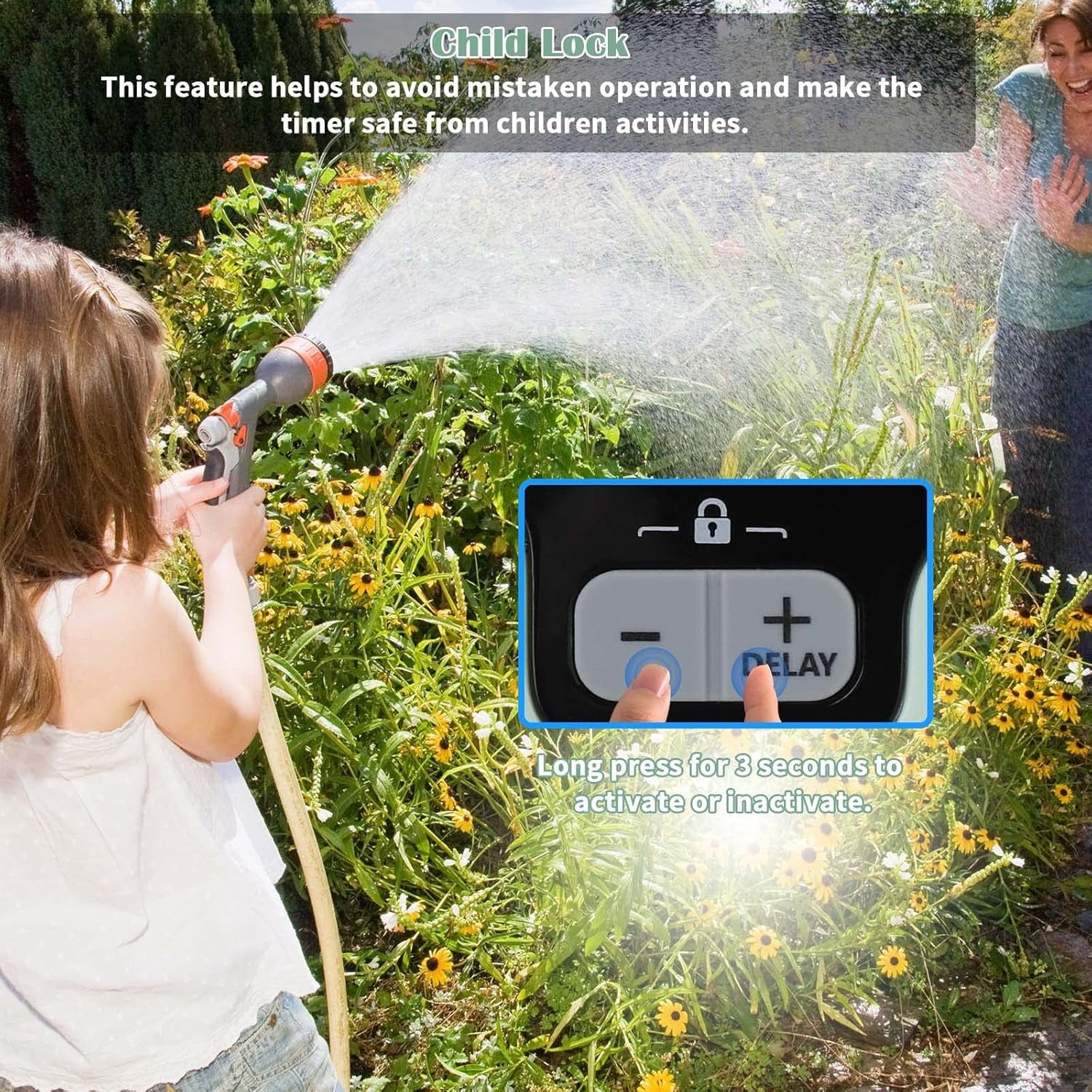 Irrigatore Giardino Timer per Irrigazione Giardino Computer Irrigazione IPX5 Timer Automatico Dell'Acqua Facile Controlla