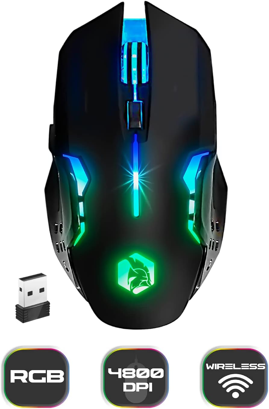 - Armor RF800 Wireless Gaming Tastatur Und Maus Set QWERTZ (De-Layout) - Kabellose Tastatur 2,4 G RGB - Ergonomische Kabellose Maus 4800 DPI Mit Mauspad - PC PS4 PS5 Xbox One/Serie Mac