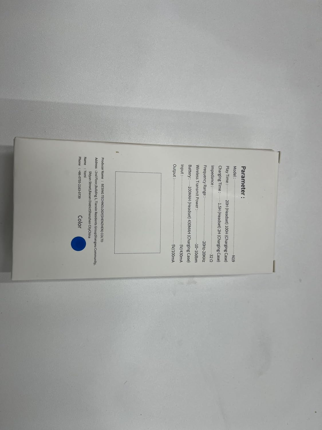Auricolare Bluetooth, Auricolari Bluetooth 5.3 Con Microfono Antirumore, Cuffie Wireless Bluetooth Con Gancio Girevole, 120 Ore Conversazione Cuffiette Senza Fili per Lavoro/Business, Nero