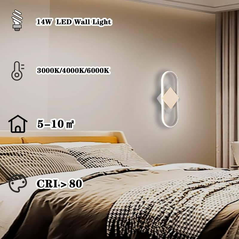 Applique LED Da Parete Interno Moderno,19W Lampada Da Parete Interni Decorazione Con Venature Legno,Bianco Naturale 4000K Lampade Muro per Camera Da Letto Soggiorno Corridoio Ufficio Quadrato