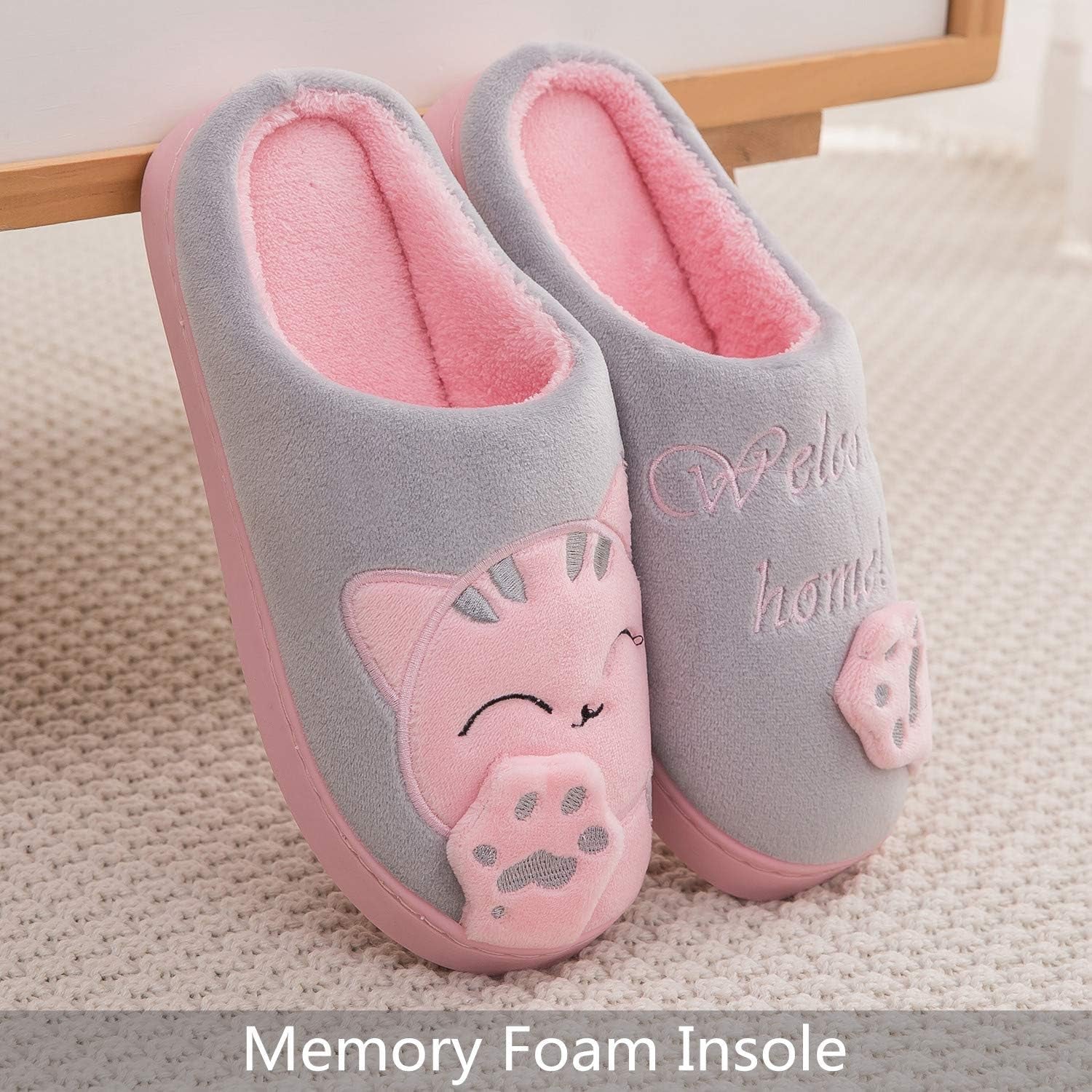 Carino Cartone Animato Pantofole Da Casa Bambini Uomo Donna Inverno Peluche Ciabatte Interne Comode Caldo Scarpe Di Cotone Invernale