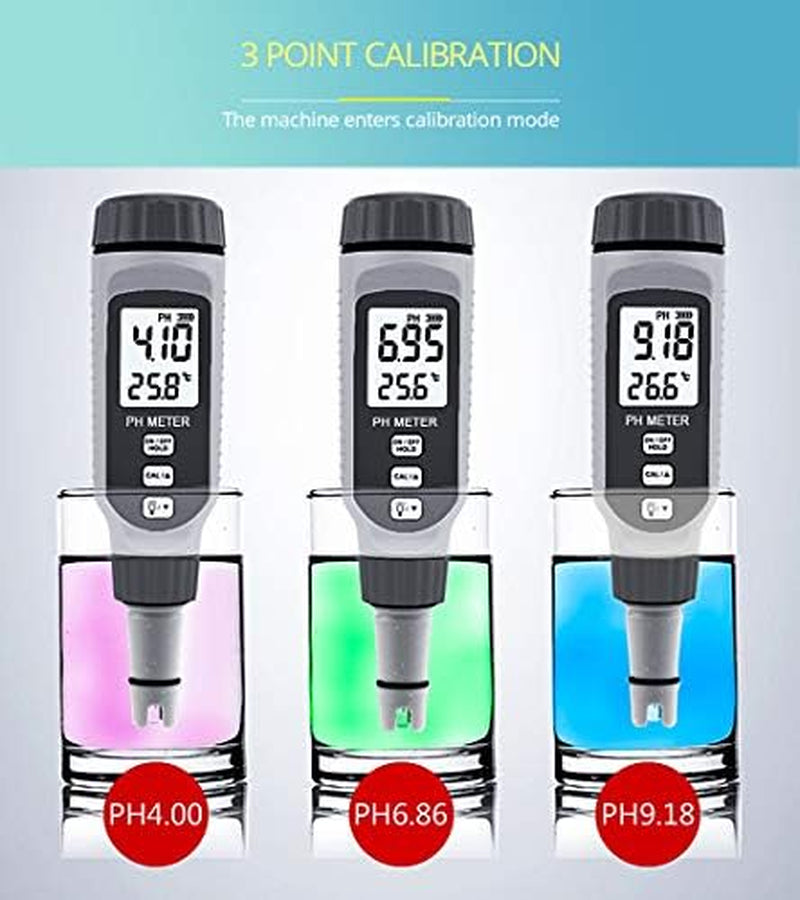 Misuratore Digitale Di Ph Professionale Misuratore Di Temperatura E Ph Portatile Di Qualità Dell'Acqua Tester Acidimetro PH818 0-14 Ph