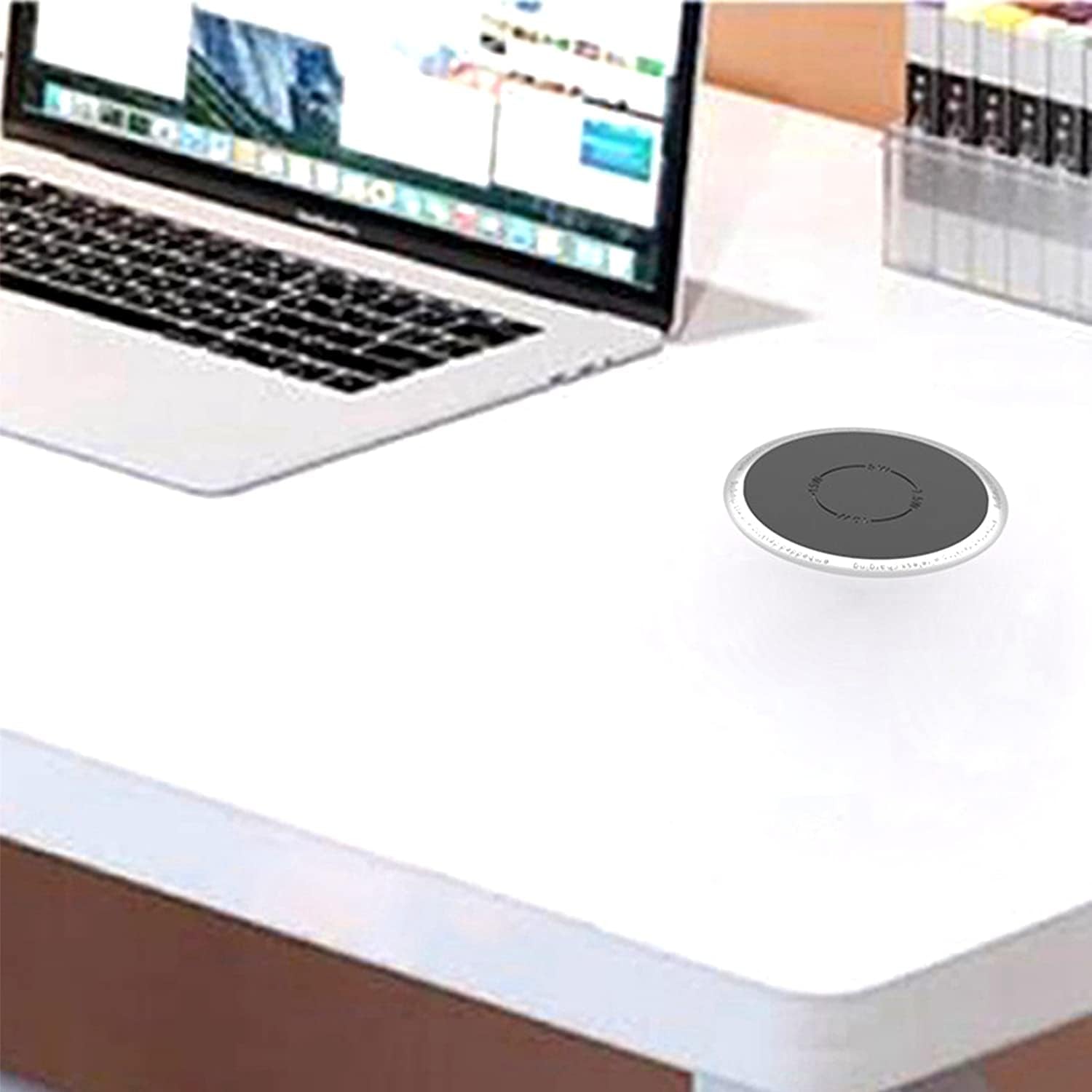 Caricatore Wireless Da Tavolo Incorporato, QI Standard Wireless Fast Charging Station 5W 7.5W 10W 15W Invisibile Wireless Charger Compatibile Con I-Phone 12, 11, XS Ecc