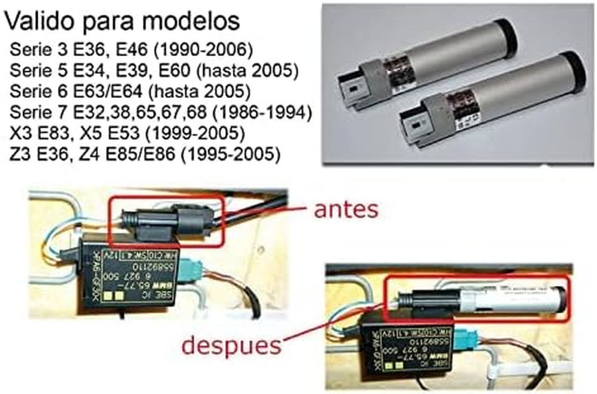 Emulatore Sensore Di Occupazione Sedile Passeggero Simulatore Bypass SRS Soluzione Guasto Luce Rossa Tappetino per E36 E46 E34 E39 E60 E63 E64 E38 E65