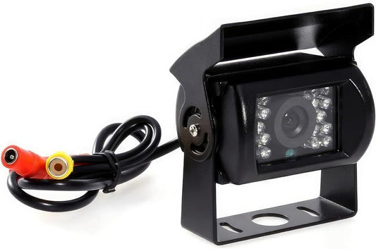 Telecamera Di Retromarcia per Auto, Telecamera Di Backup HD 9V-36V, Telecamera CCD Con Vista Frontale Impermeabile per Camion Rimorchio Autobus, Con 18 LED a Infrarossi per Visione Notturna