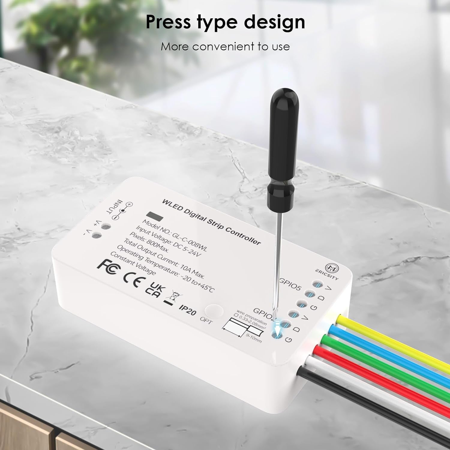 WLED Addressable Strip Controller ESP8266 Web Server per Il Controllo Di Neopixel (WS2812B, WS2811, SK6812) LED O Anche Di Chipset SPI 5-24 Volt WIFI Smart LED Installazione Domestica