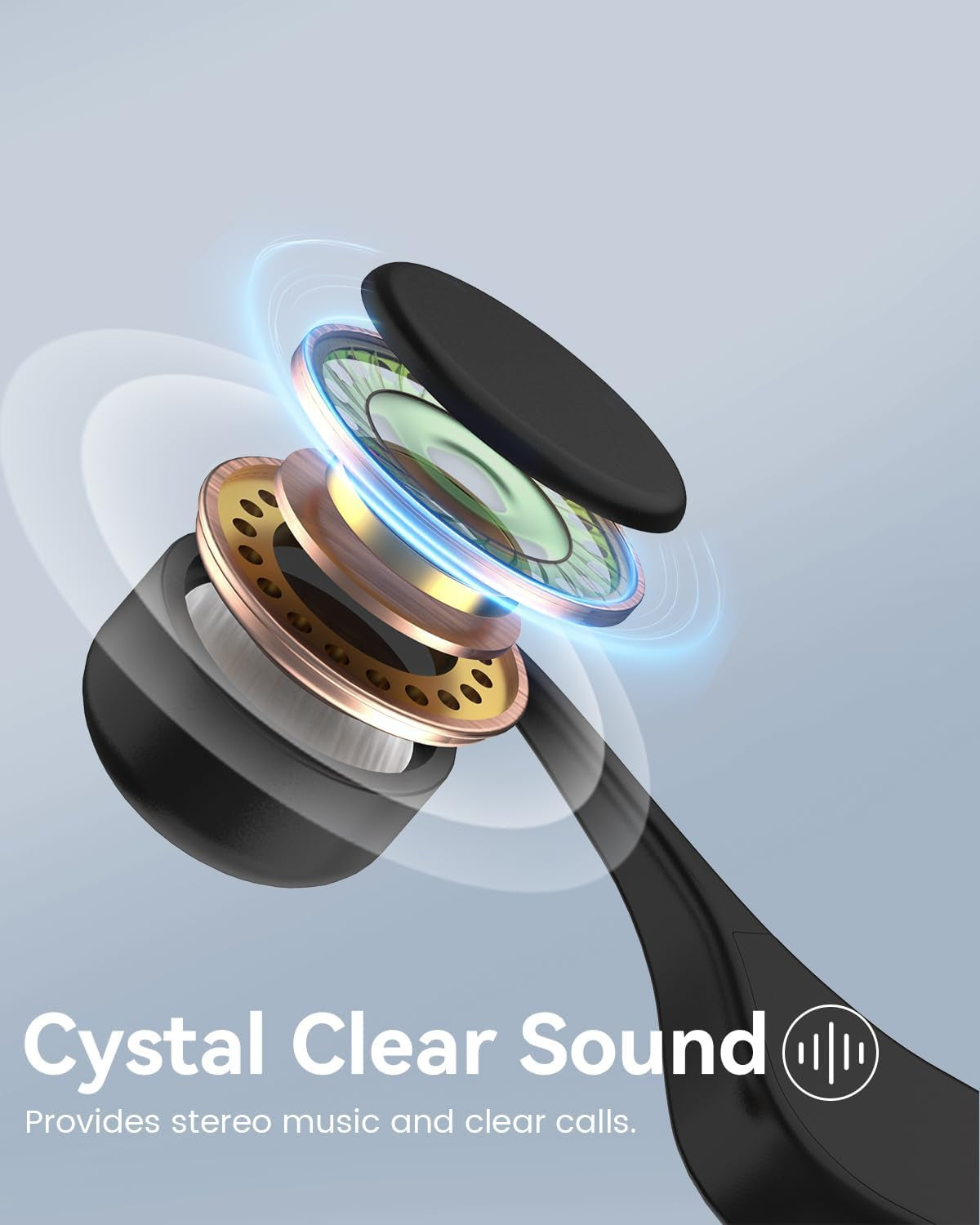 Cuffie Conduzione Ossea, Cuffie Conduzione Ossea Bluetooth 5.3, Auricolari Conduzione Ossea Di Tipo C, Impermeabili IPX6, per Jogging, Ciclismo