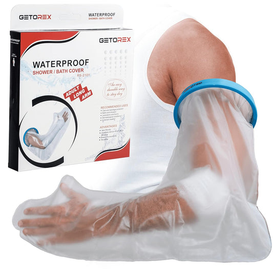 Getorex - Protezione in Gesso - Coprigonfiamento Braccio Adulto per Braccio Impermeabile - Custodia in Gesso per Adulti per Braccio Infortunato - Copertura Ermetica per Mantenere Asciutto Durante La