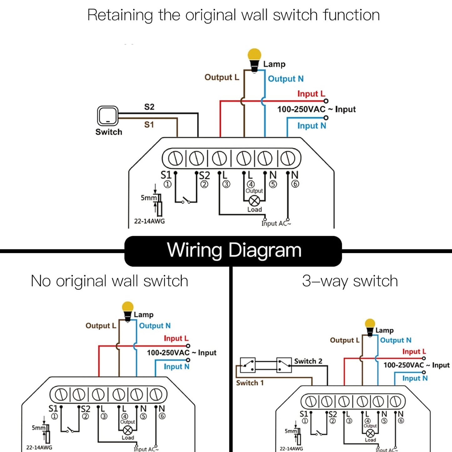 Interruttore Wifi 10A Con Misuratore Di Consumo Elettrico, Smart Modulo Timer Funziona in Parallelo Con Interruttore Originale, Compatibile Con Alexa Echo E Google Home, Relè 2300W