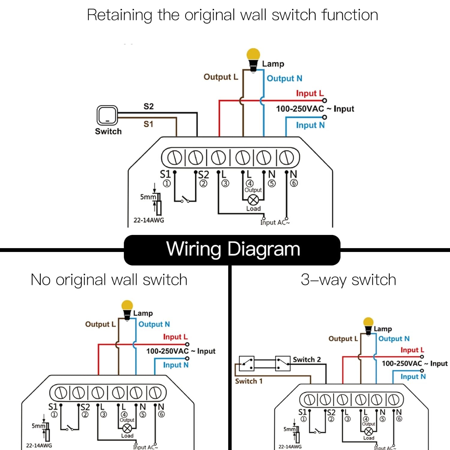 Interruttore Wifi 10A Con Misuratore Di Consumo Elettrico, Smart Modulo Timer Funziona in Parallelo Con Interruttore Originale, Compatibile Con Alexa Echo E Google Home, Relè 2300W