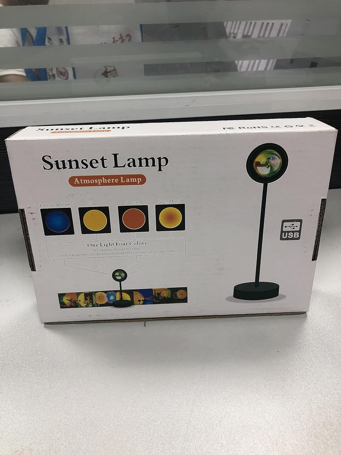 Sunset Lamp 10 Farben Sonnenuntergang Lampe USB Sonnenlampe 180° Drehbares Sunset Light Mit Fernbedienun LED Projektor Sonnenlicht Lampe Sonnenaufgang Lampe Für Selfie-Beleuchtung, Party, Dekoration