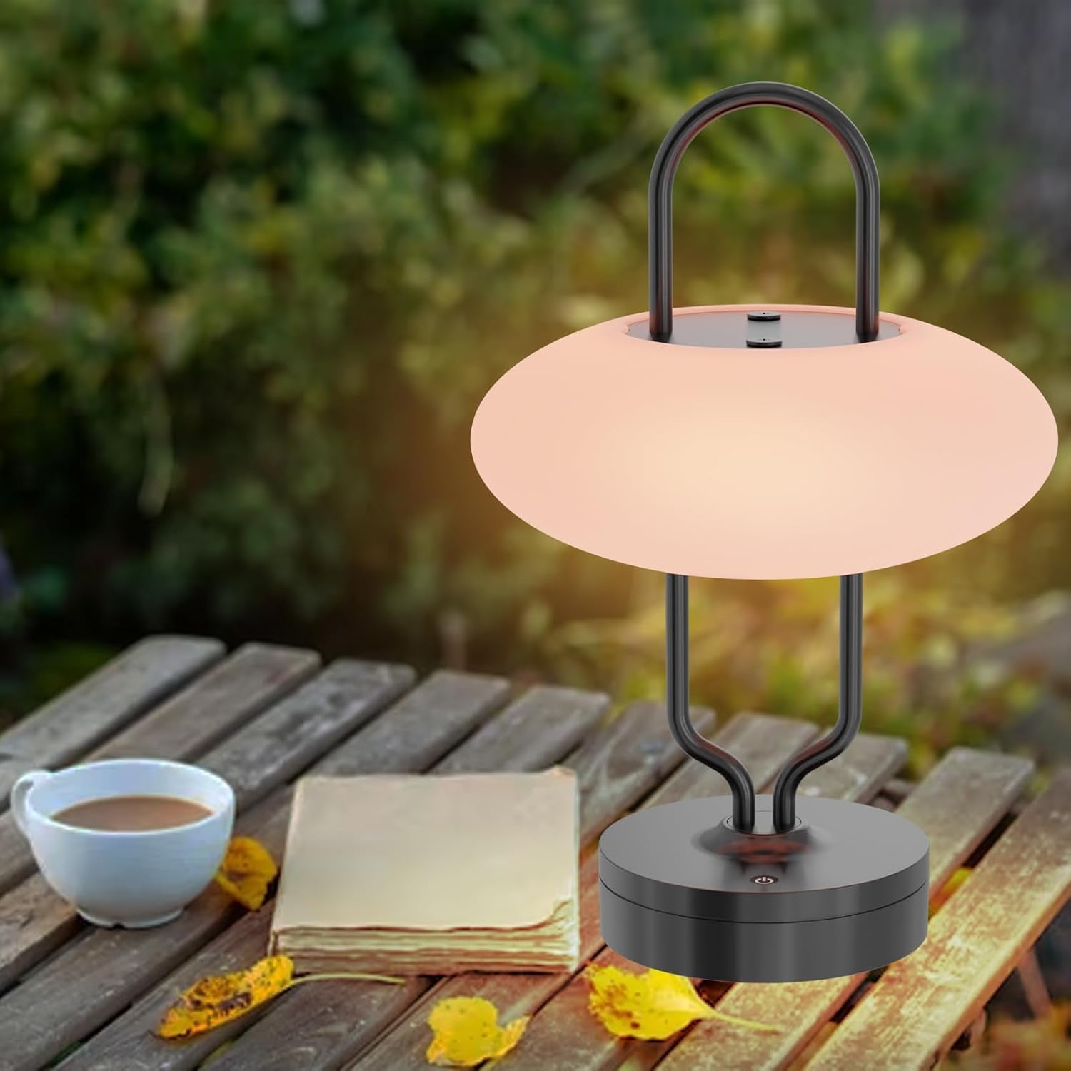 Lampada Da Tavolo a LED a Batteria, Senza Fili, Luce Calda, Dimmerabile, 8 Colori, Cambia Colore, Batteria a LED, Impermeabile, IP54, Ideale per Casa, Giardino, Balcone, Tavolo Da Pranzo