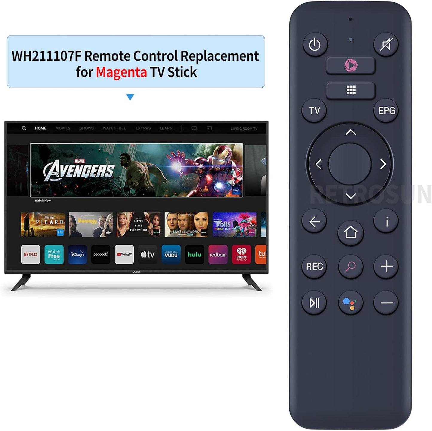 Telecomando Vocale Di Ricambio per Telekom Magenta TV Stick WH211107F