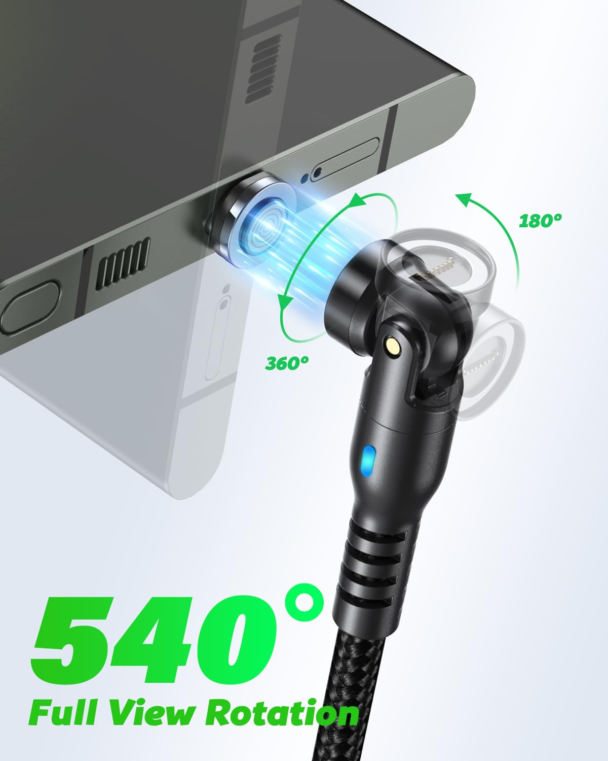 Cavo Di Ricarica Magnetico 100W [1.8M/1.8M], 9 Pin Caricabatterie Magnetico Di Ricarica Rapida PD3.0 QC 4.0/4.0+ USB C Cavo Magnetico 20V/5A Cavo Dati Magnetico Compatibile Con Smartphone Tablet