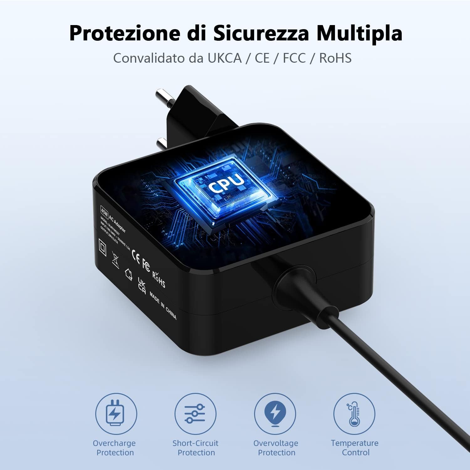 45W Caricatore ASUS PC Portatile 19V 2.37A Alimentatore per Asus 14 15 S14 S15 X540S X540LA X541N X553M X556U TP301UA Zenbook UX310 UX330 UX305 UX430U AD2066020 Notebook Caricabatteria 4.0 X 1.35Mm