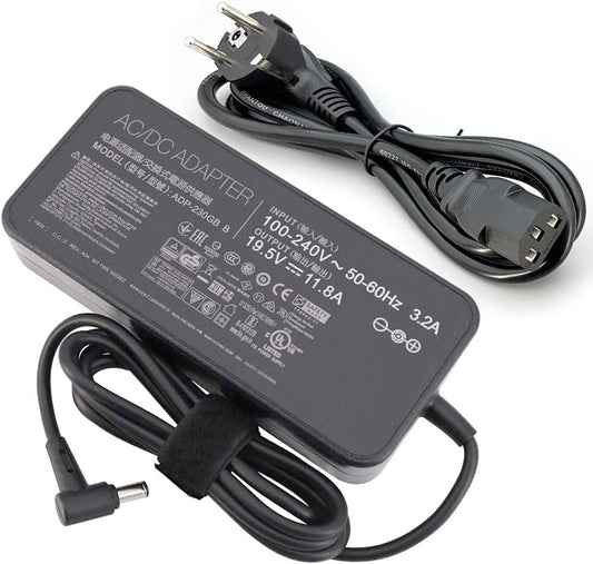 Caricabatteria CA 19,5V 11,8A 230W Compatibile per Asus ROG Zephyrus S GX701GX GX701GW GX701GV ROG Strix Scar II GL704GM-DH74 GL703GM-DS74 ADP-230GB B A17-180P1A Gaming Laptop