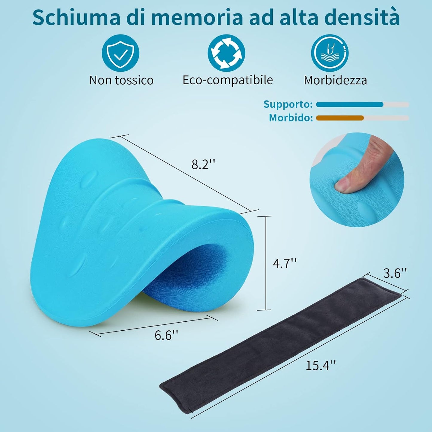Barella per Collo Riscaldata, Nuvola Del Collo, Dispositivo Di Trazione Cervicale Con Cuscinetto Riscaldante, Rilassatore per Collo E Spalle, Cuscino Chiropratico per Alleviare Il Dolore TMJ