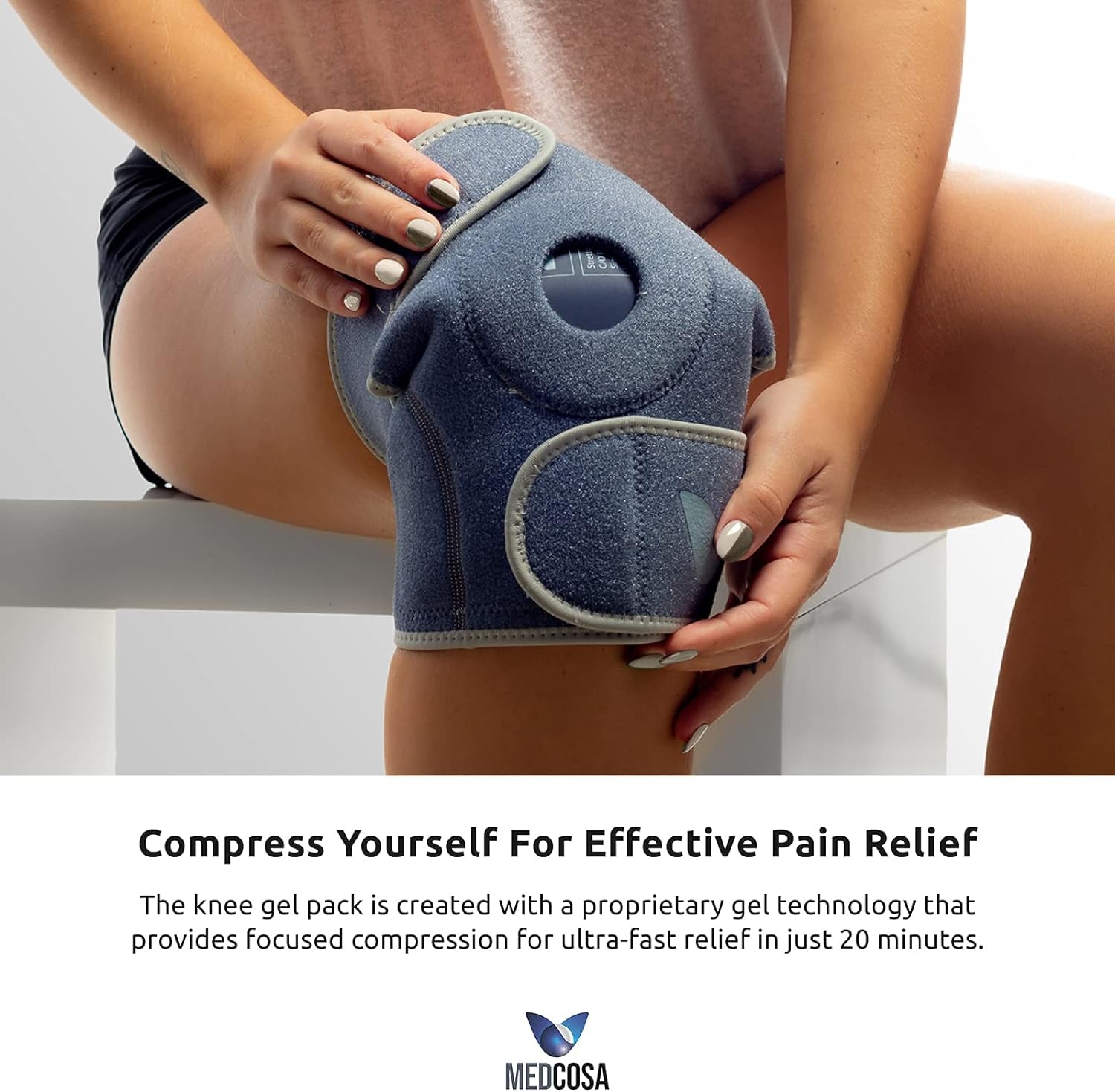 , Impacco Gel Freddo E Caldo per Ginocchio | Compressa Riscaldante per Ginocchio | Termoterapia E Crioterapia Articolazione Del Ginocchio | Impacco Dolori Articolari