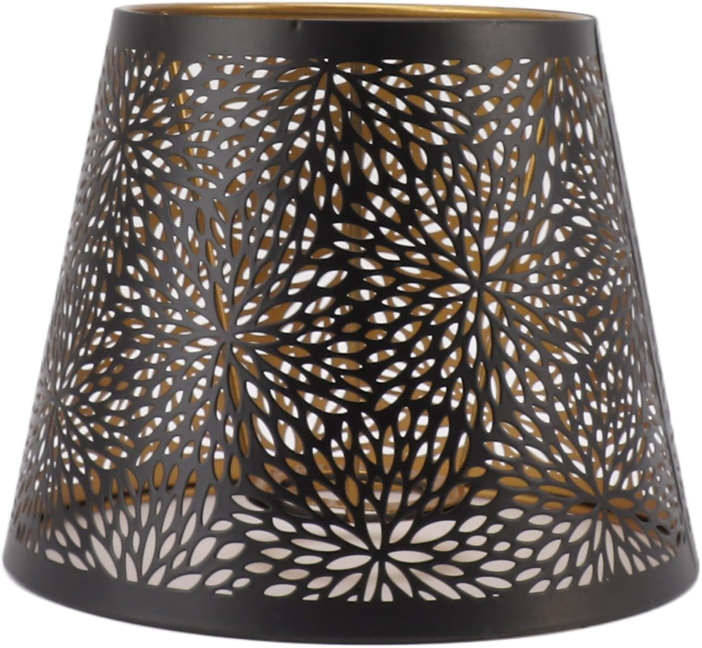 Copriparalume in Metallo, Paralume E26 E27 Con Decoro Interno Oro per Lampada Da Tavolo