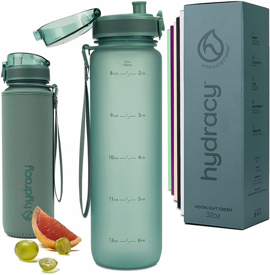 Borraccia Motivazionale Con Indicatore Di Orari - 1 L Borraccia Palestra Senza BPA - a Prova Di Perdite E anti Condensa - Borraccia Colino per Infusione Di Frutta