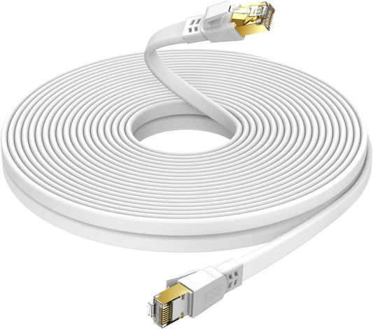 Cavo Di Rete Cat8 LAN, 12 M, Ad Alta Velocità, 40 Gbps, Con Connettore RJ45 Placcato Oro, per Router/Gioco/Modem