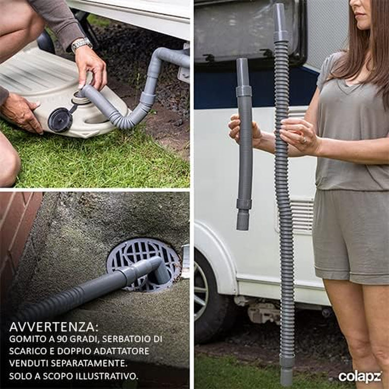 Accessori per Roulotte Sistema Flessibile Di Scarico Flessibile Flessibile Ed Allungabile per Rifiuti Flexi