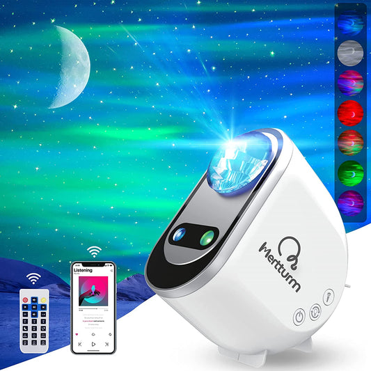 Premium Proiettore Stelle Soffitto, 3 in 1 Proiettore Galassia Bluetooth Musica, Luce Notturna 6 Rumore Bianco, 63 Modalità, Regalo per Bambini, Decorazione