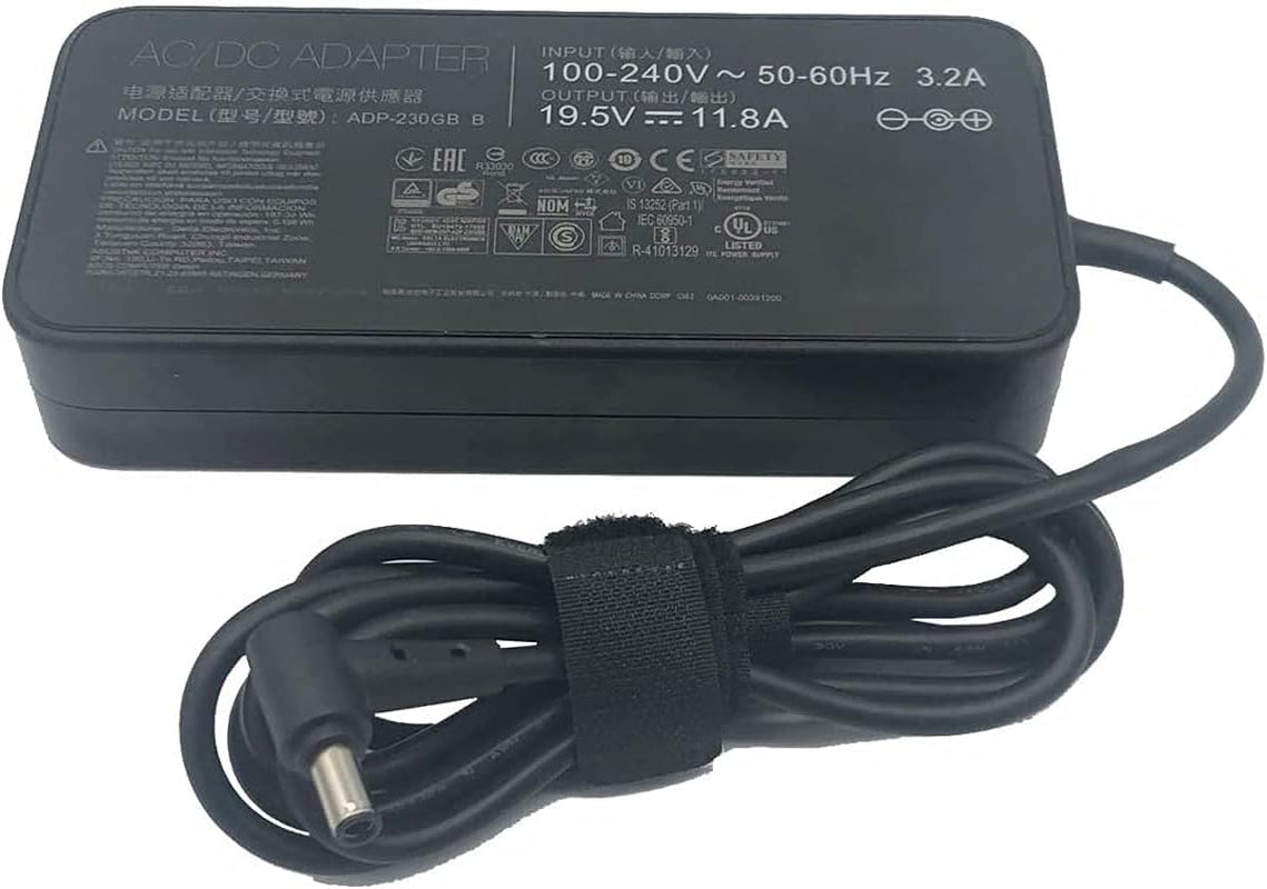 Caricabatteria CA 19,5V 11,8A 230W Compatibile per Asus ROG Zephyrus S GX701GX GX701GW GX701GV ROG Strix Scar II GL704GM-DH74 GL703GM-DS74 ADP-230GB B A17-180P1A Gaming Laptop