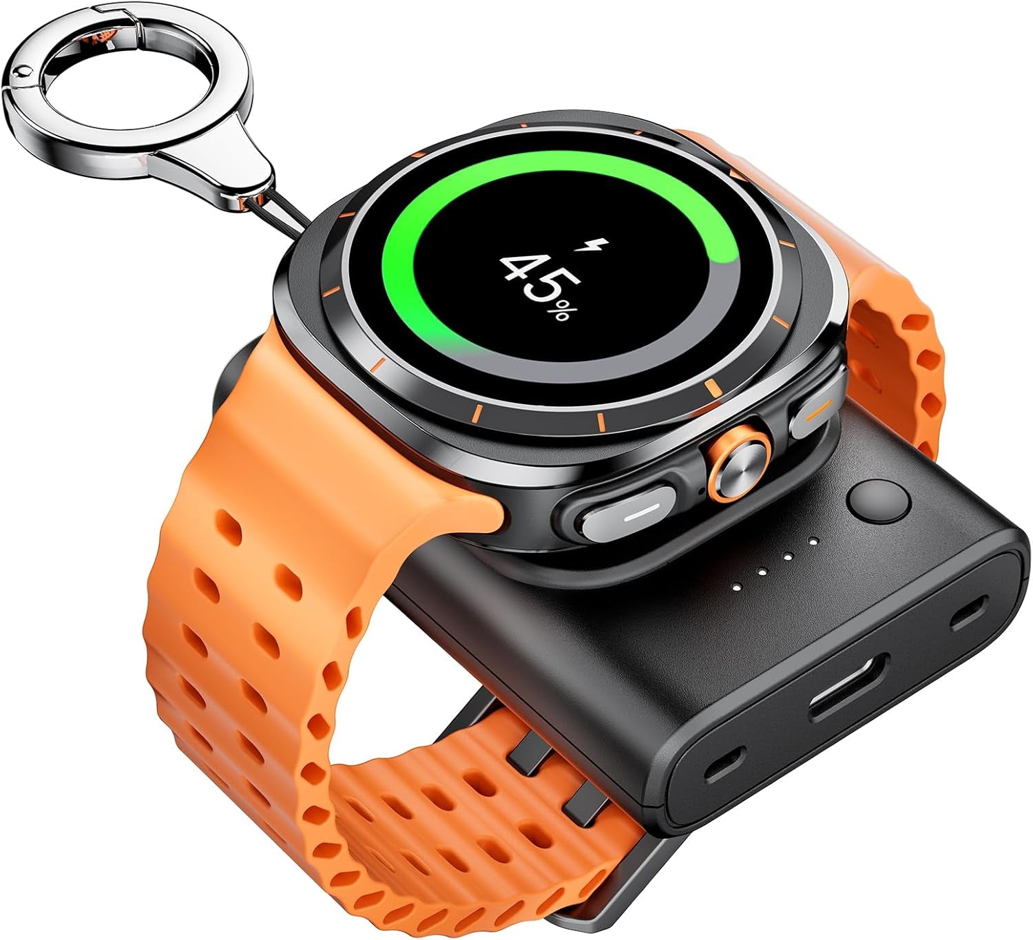 Caricatore per Samsung Watch 7, 1800 Mah Caricabatterie Wireless Portatile per Samsung Galaxy Watch Ultra/7/6/6 Classic/5 Pro/5/4/3/Active 2/Gear S3/Sport