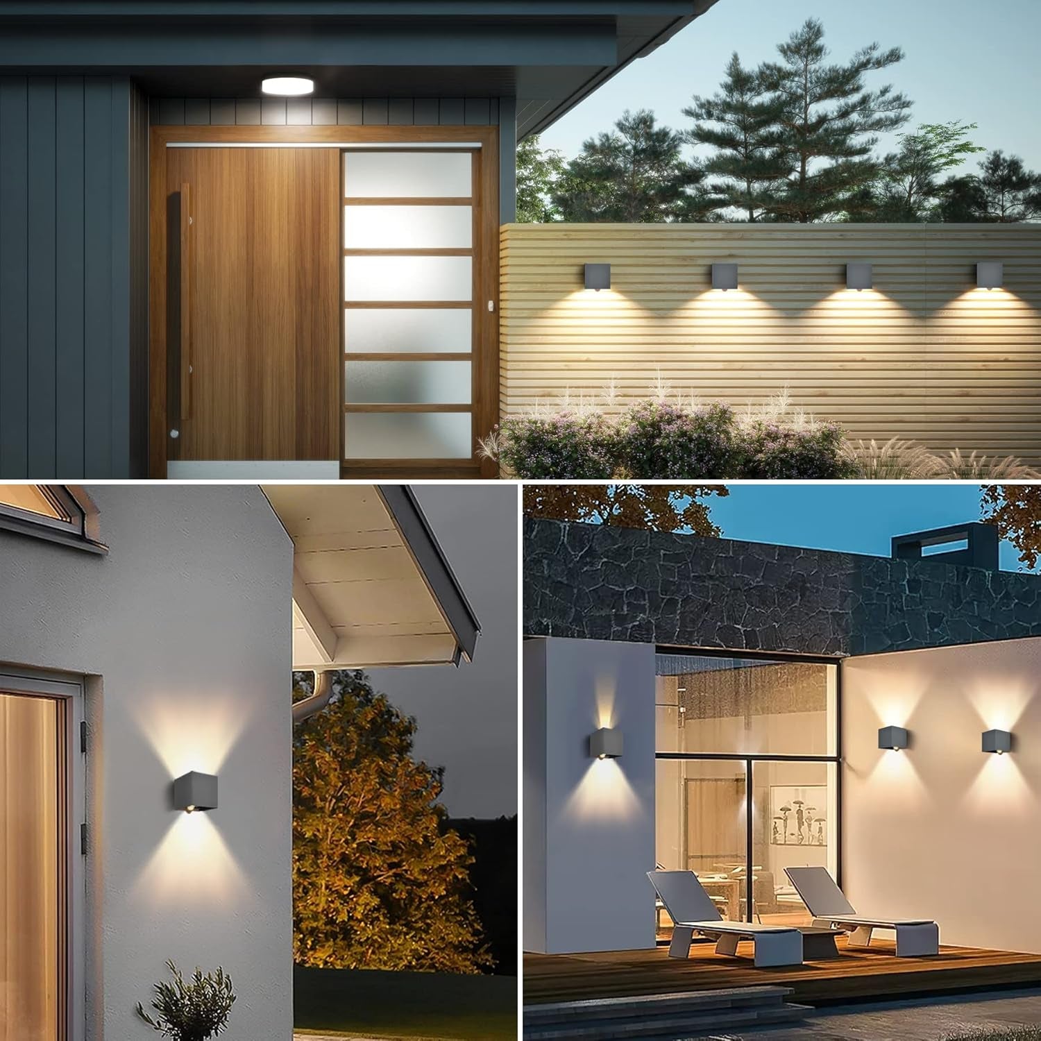 BOYIR Lampada da Parete per Esterno con Sensore di Movimento Lampada da Parete a LED 12W IP65 Lampada da Parete per Esterno Impermeabile con Angolo del Fascio Regolabile 3000K Illuminazione da Parete Bianca Calda per Interni/Esterni, Antracite