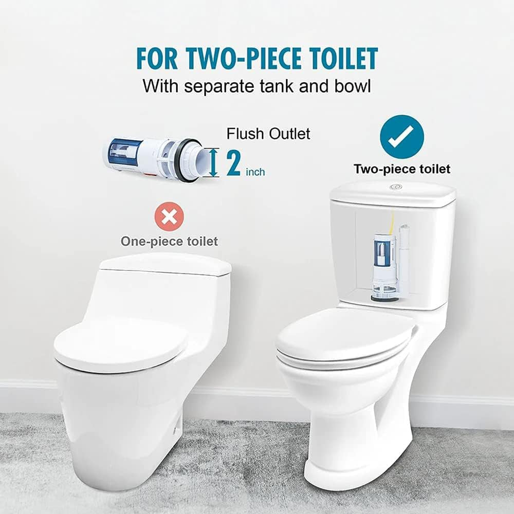 Valvole Di Scarico Wc,Galleggiante Valvola Reversibile per WC Alimentazione,Valvola Di Scarico Regolabile,Universale Ed Economico Costruttiva - Ottone Accoppiamento M12 / 17 (3/8")