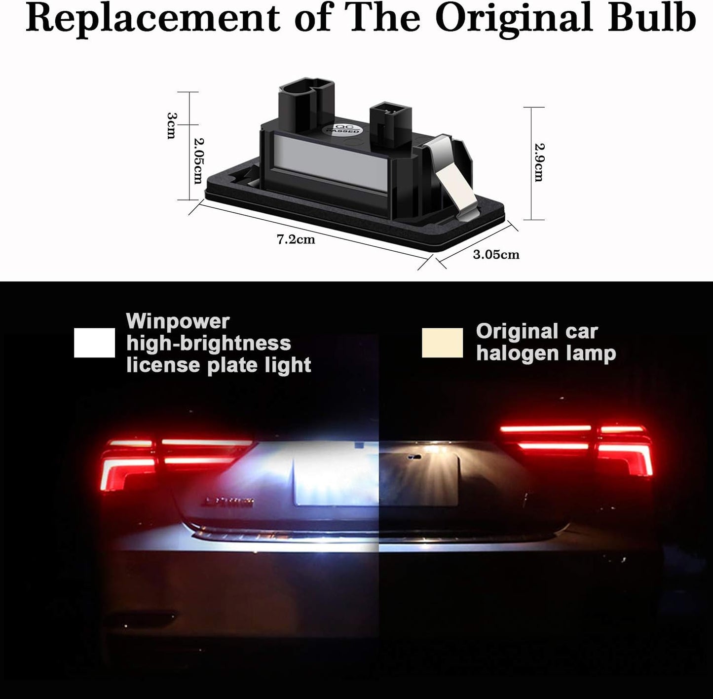 LED Luci Targa per Auto Lampada Targa 3582 SMD Con Canbus Nessun Errore 6000K Xeno Bianco Freddo per E39/E60/E90/E91/E92/E87/F10 Ecc., 2 Pezzi