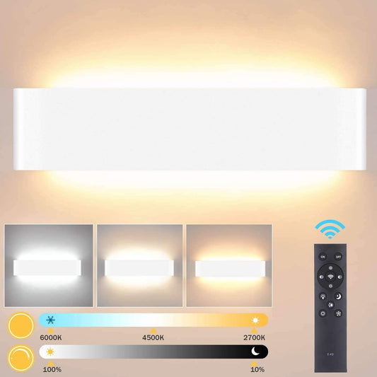 28W Applique Da Parete Interno LED Lampada Da Parete 40Cm Moderno Dimmerabile Con 2.4G Telecomando Bianco per Scala, Soggiorno, Camera Da Letto (2700K-6500K)