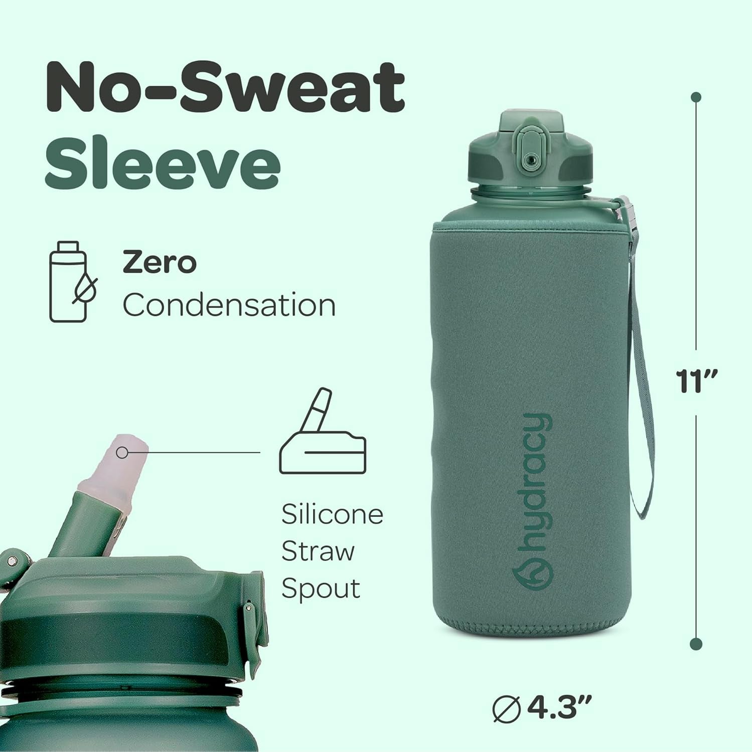 Borraccia Motivazionale Con Indicatore Di Orari - Borraccia Palestra Senza BPA - a Prova Di Perdite E anti Condensa - Borraccia Colino per Infusione Di Frutta